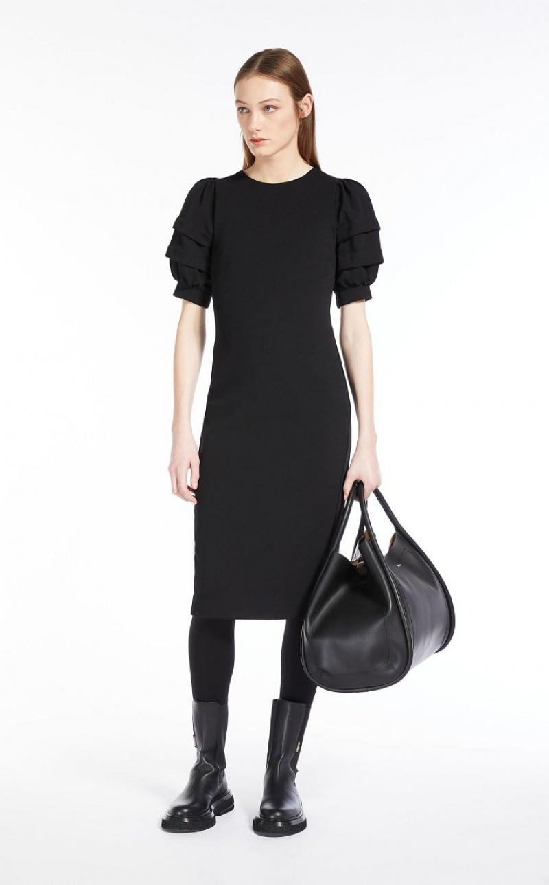 MaxMara Tube In Stretch Jersey Dresses BLACK | MMR593411