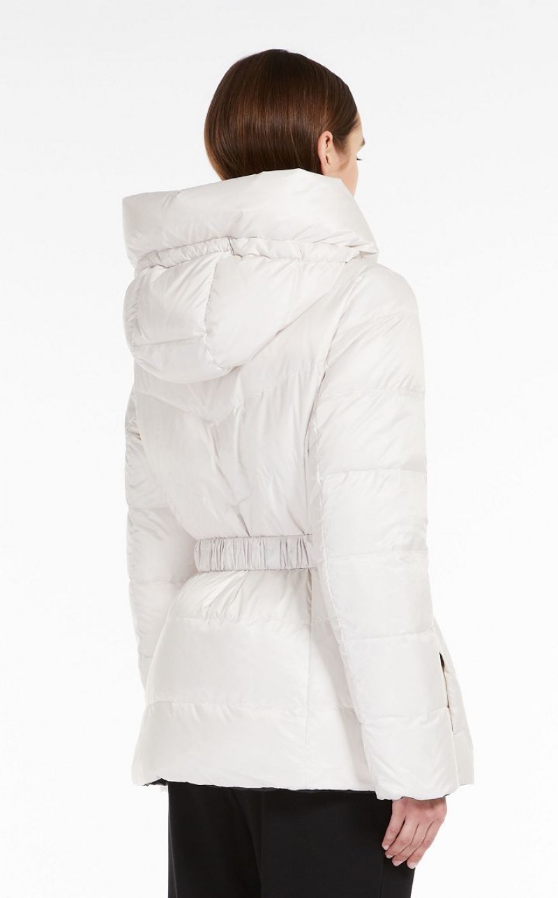 MaxMara Water-repellent Canvas Down Jacket Padded OPTICAL WHITE | MMR593970