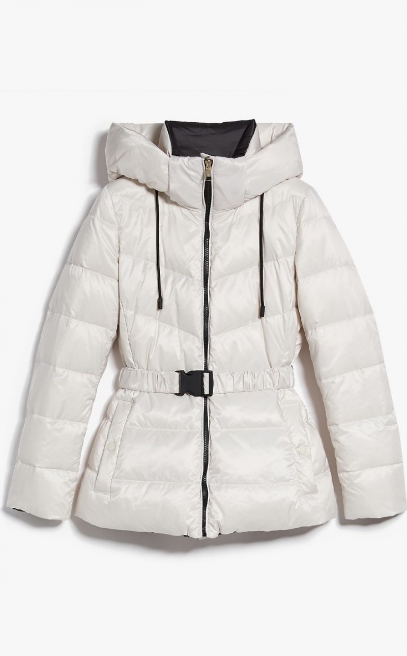 MaxMara Water-repellent Canvas Down Jacket Padded OPTICAL WHITE | MMR593970