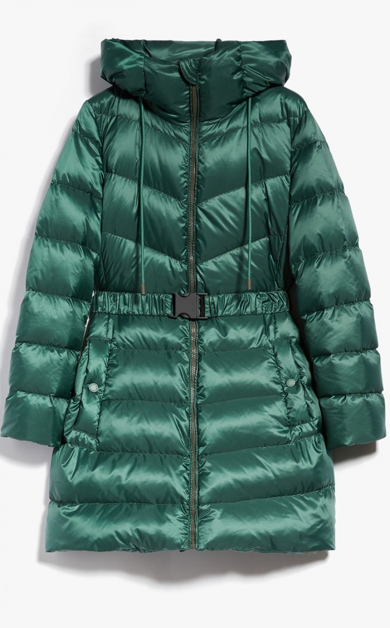 MaxMara Water-repellent Canvas Down Jacket Padded DARK GREEN | MMR593976