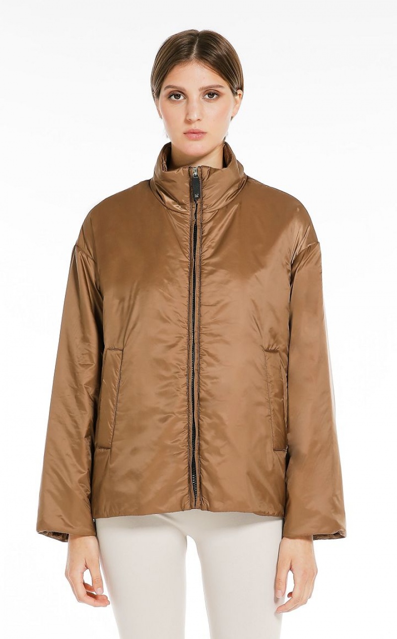 MaxMara Water-repellent Canvas Jacket Padded CARAMEL | MMR593983