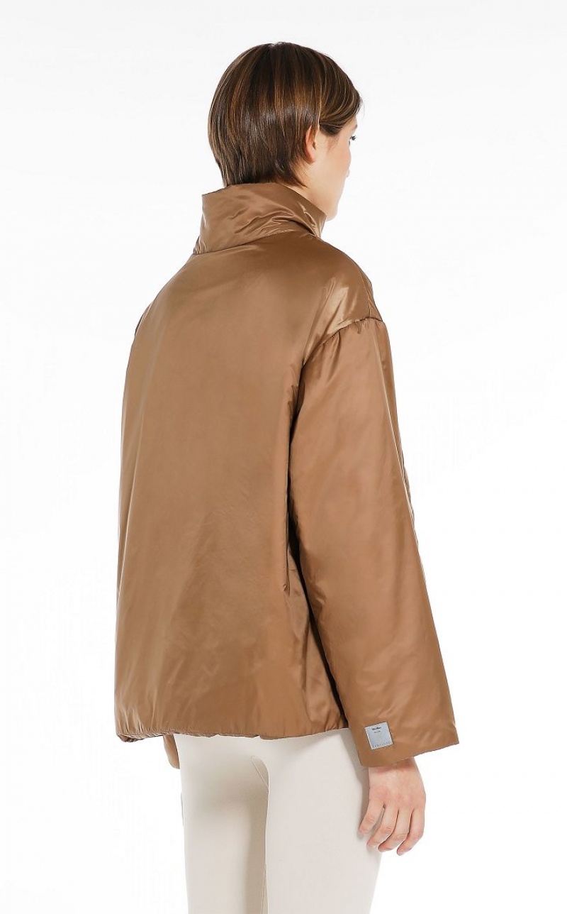 MaxMara Water-repellent Canvas Jacket Padded CARAMEL | MMR593983