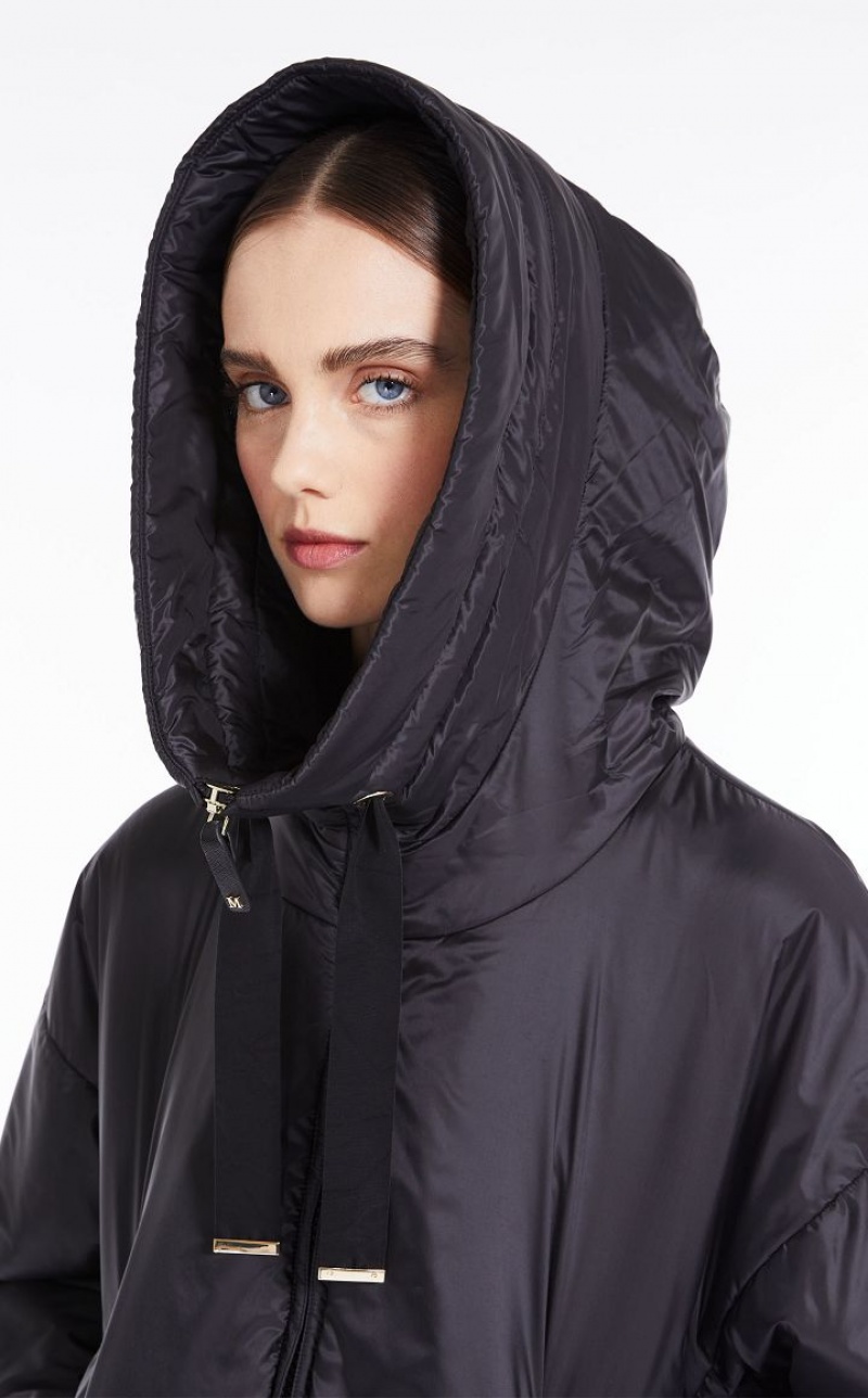 MaxMara Water-repellent Canvas Jacket Padded BLACK | MMR593990