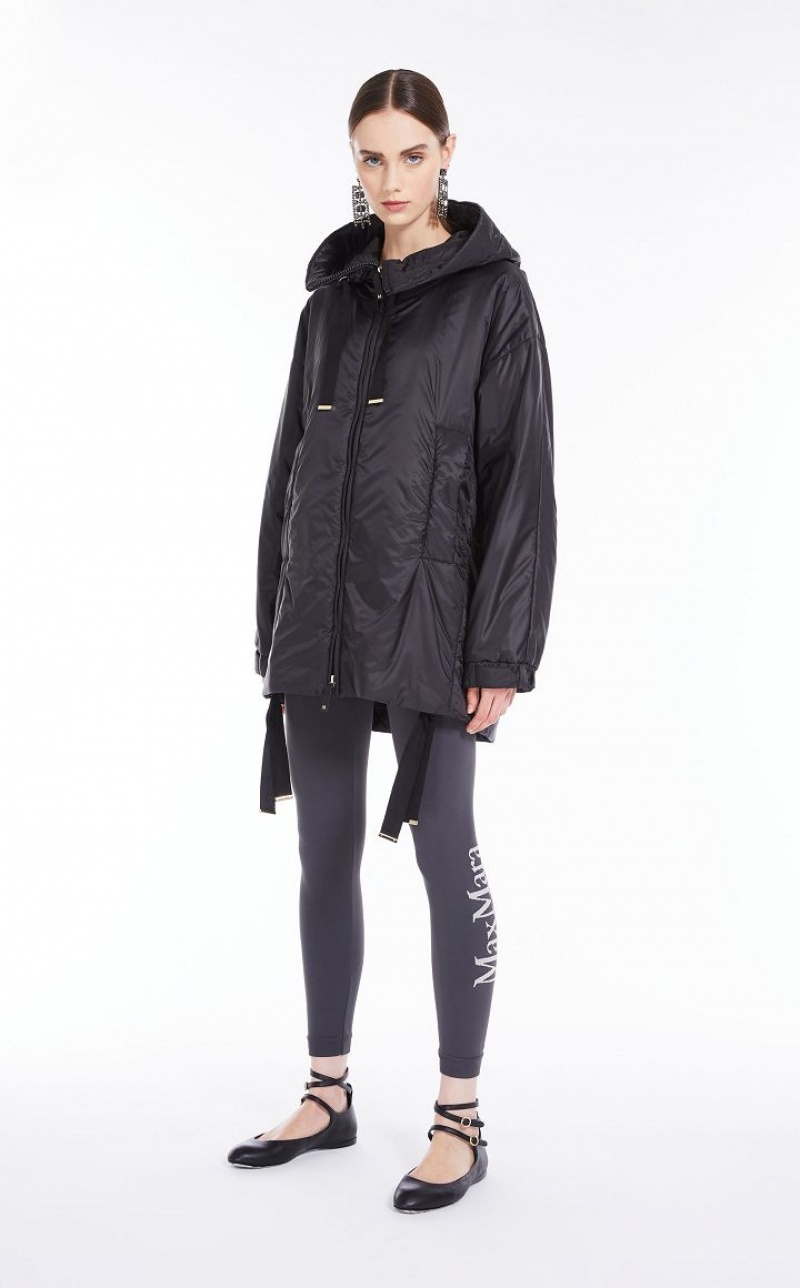 MaxMara Water-repellent Canvas Jacket Padded BLACK | MMR593990