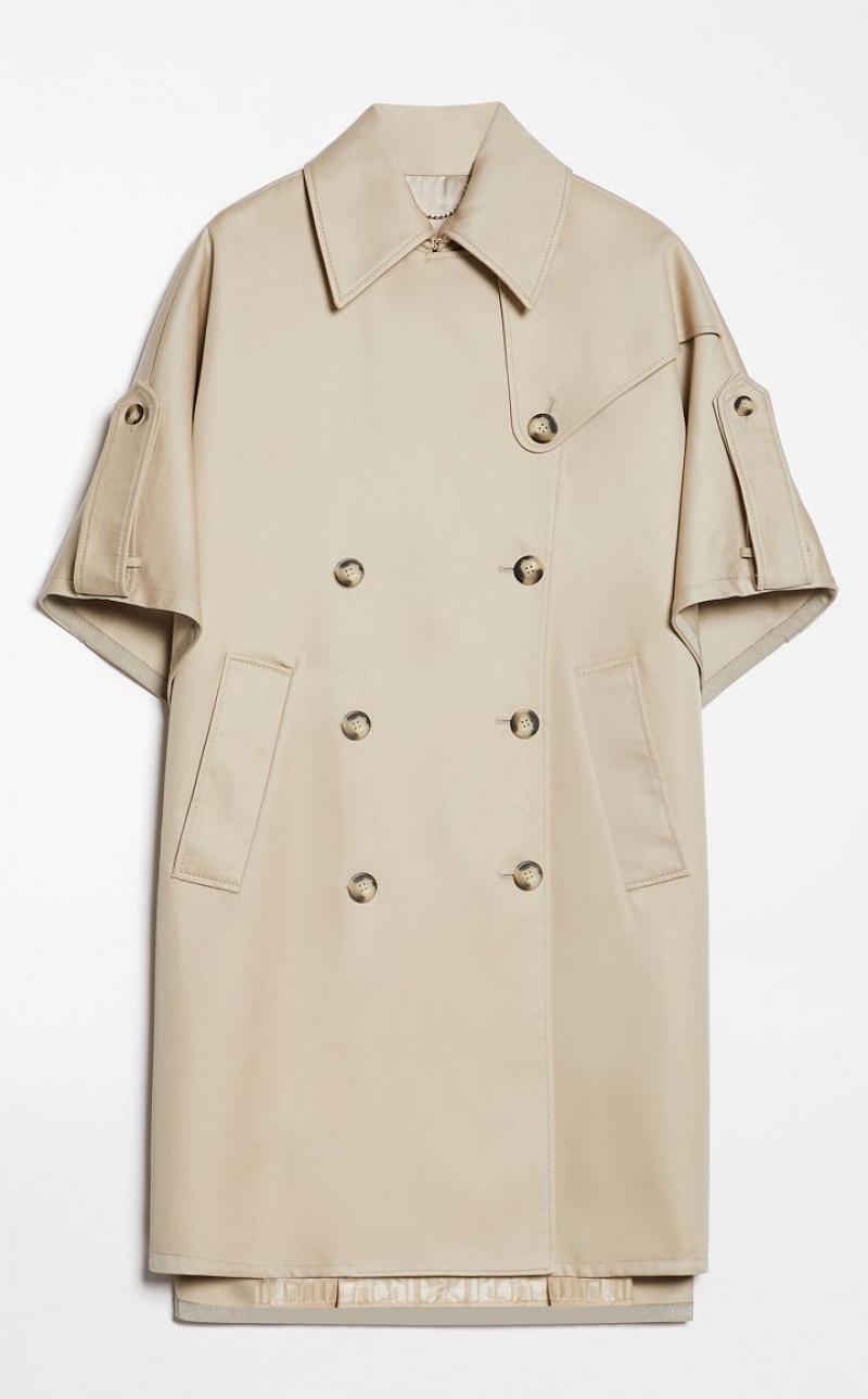 MaxMara Water-repellent Gabardinee Capes SAND | MMR593949