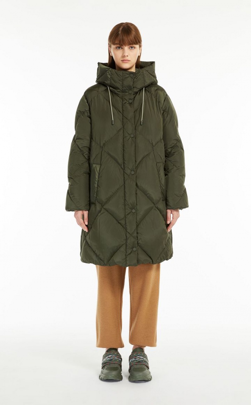 MaxMara Water-repellent Taffeta Down Jacket Padded KAKI | MMR593991