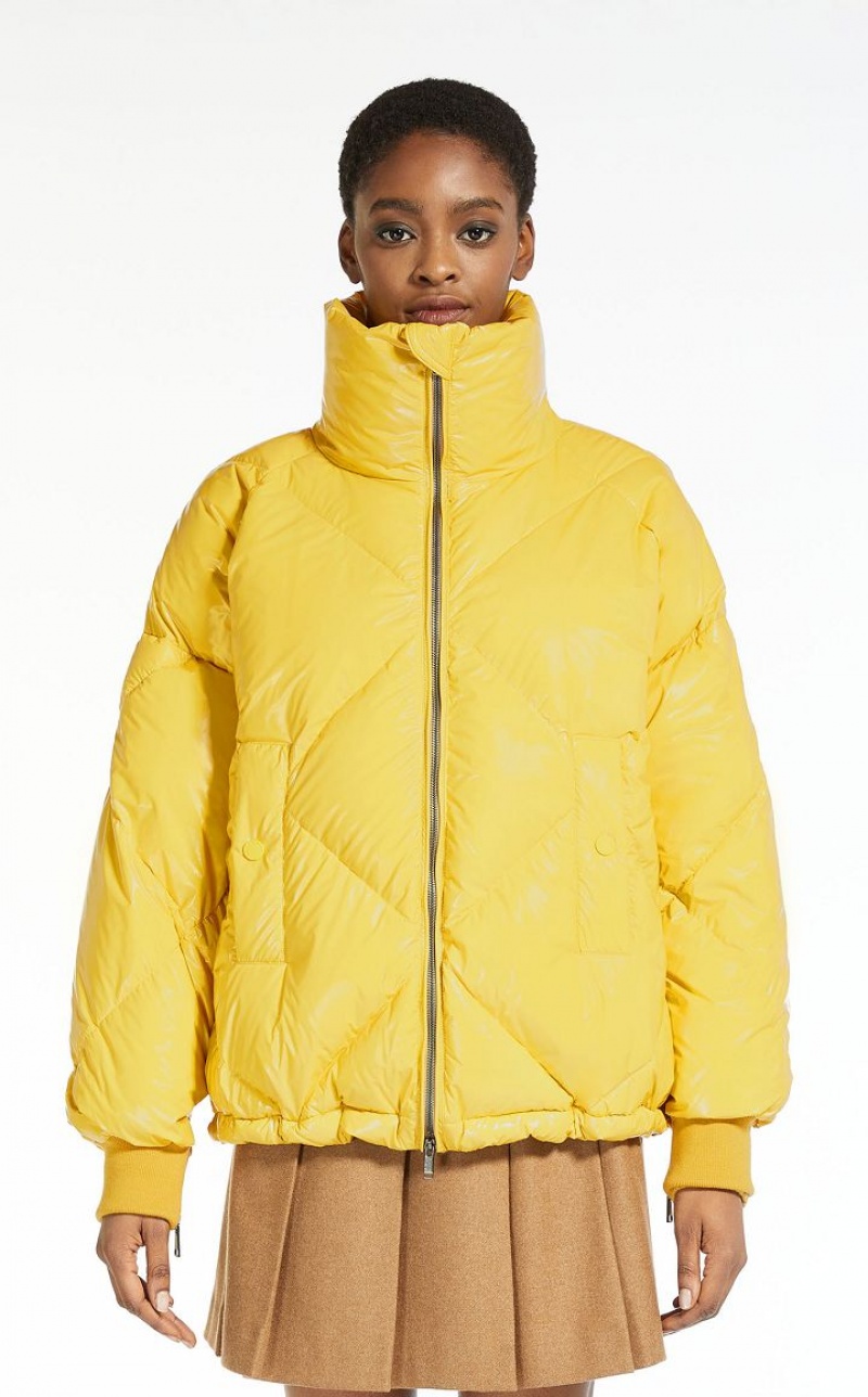 MaxMara Water-repellent Taffeta Down Jacket Padded YELLOW | MMR594012