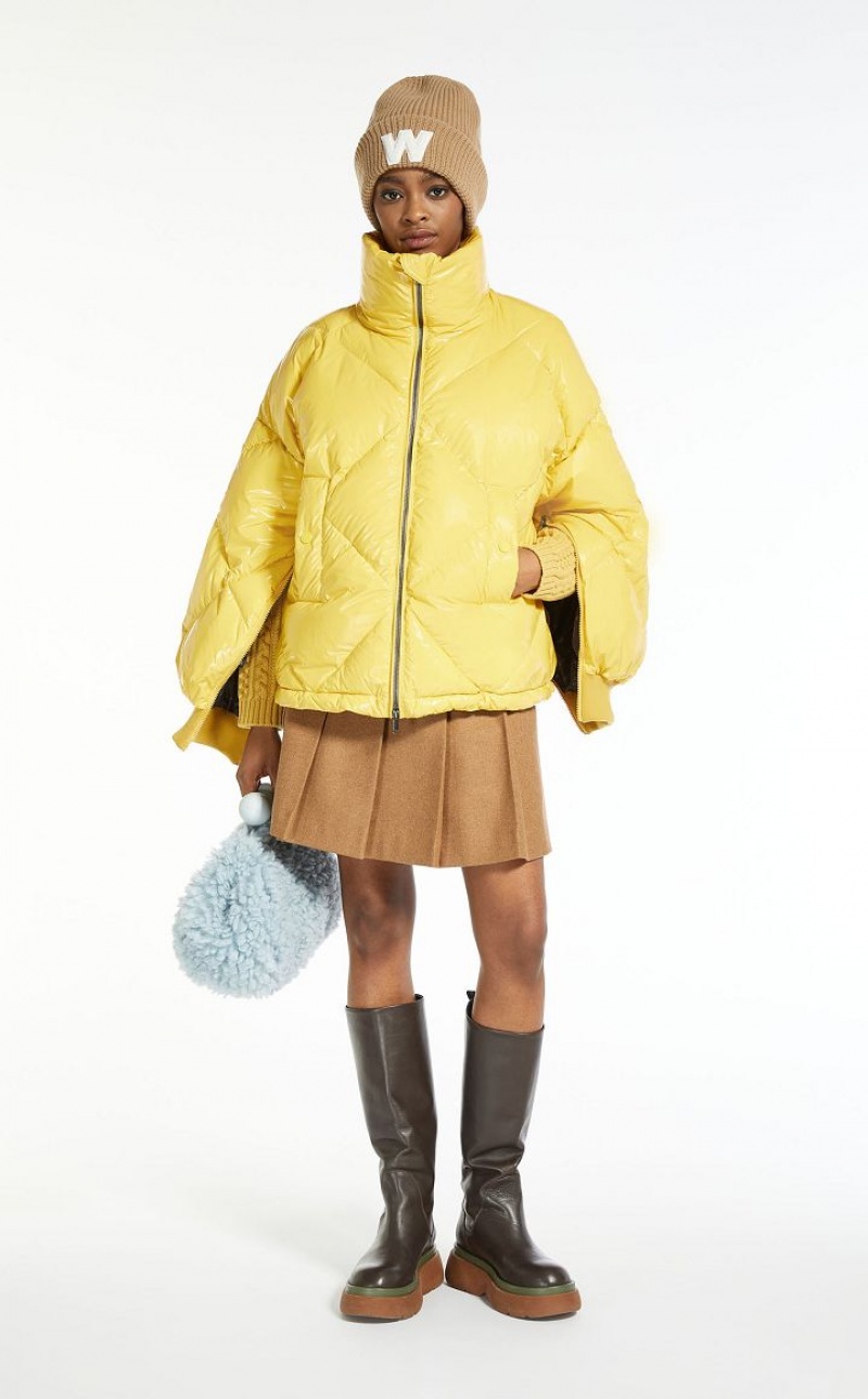 MaxMara Water-repellent Taffeta Down Jacket Padded YELLOW | MMR594012