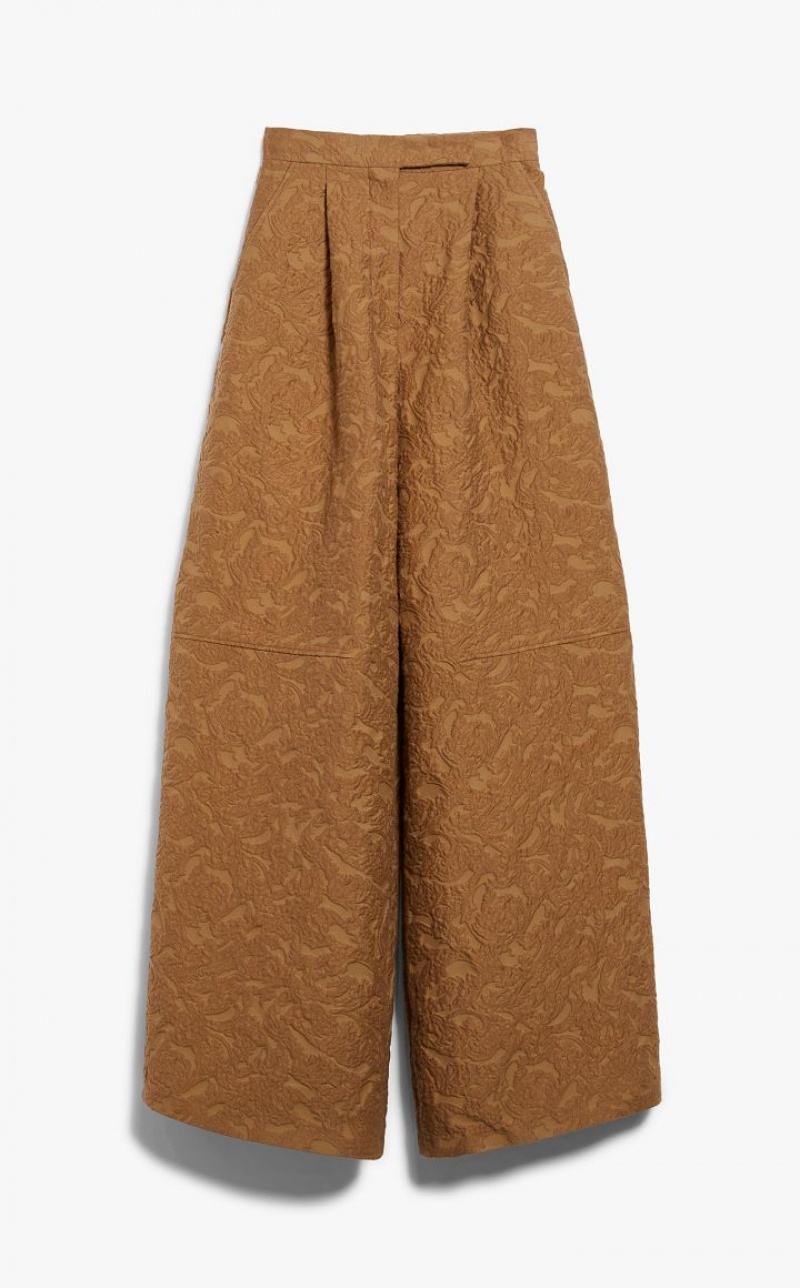 MaxMara Wide In Brocade Jacquard Trousers CAMEL | MMR593739