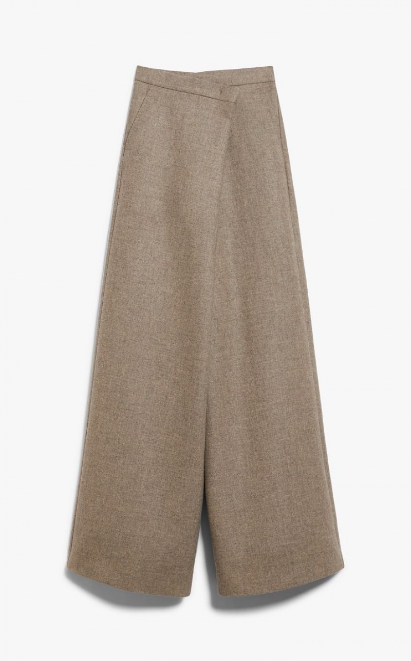 MaxMara Wide, Wool And Cashmere Trousers SAND | MMR593738