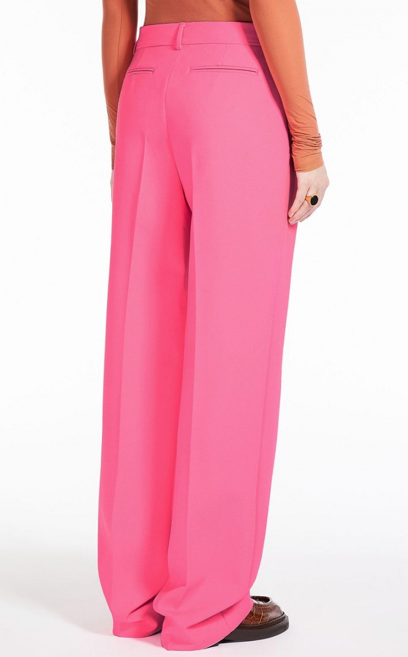 MaxMara Wide-fit Stretch Wool Trousers FUCHSIA | MMR593759