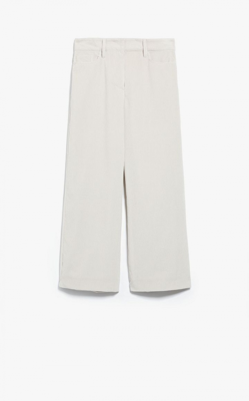 MaxMara Wide-fit Velvet Trousers MILK | MMR593774