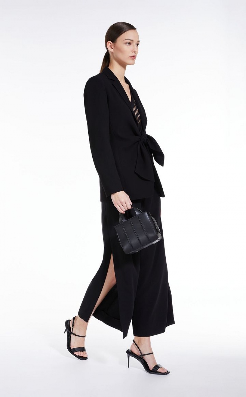 MaxMara Wide-leg Cady Suit BLACK | MMR593523