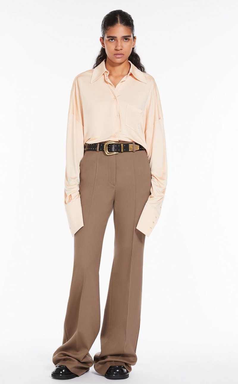 MaxMara Wide-leg Trousers BEIGE | MMR593815