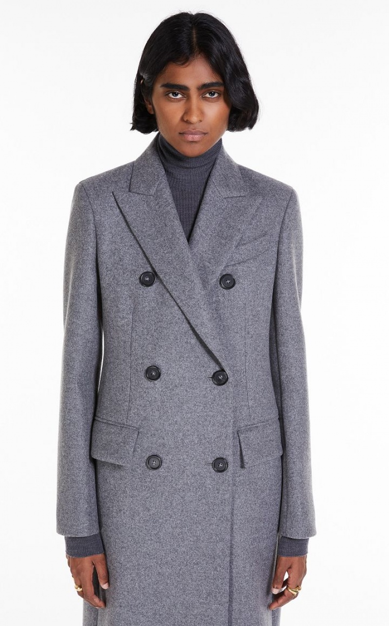 MaxMara Wool And Cashmere Coats MEDIUM GREY | MMR593848