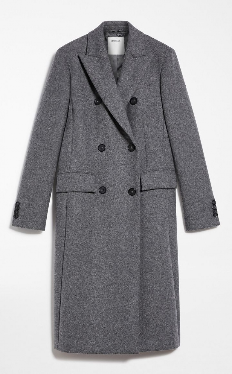 MaxMara Wool And Cashmere Coats MEDIUM GREY | MMR593848