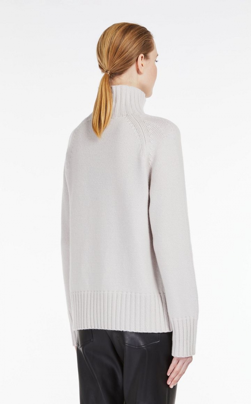 MaxMara Wool And Cashmere Polo-neck Knitwear ECRU | MMR593443