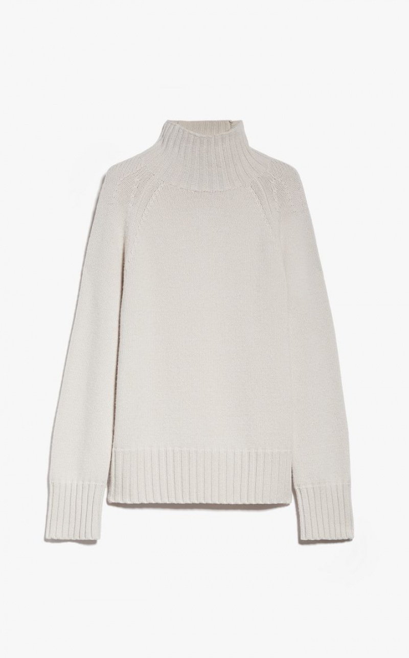 MaxMara Wool And Cashmere Polo-neck Knitwear ECRU | MMR593443