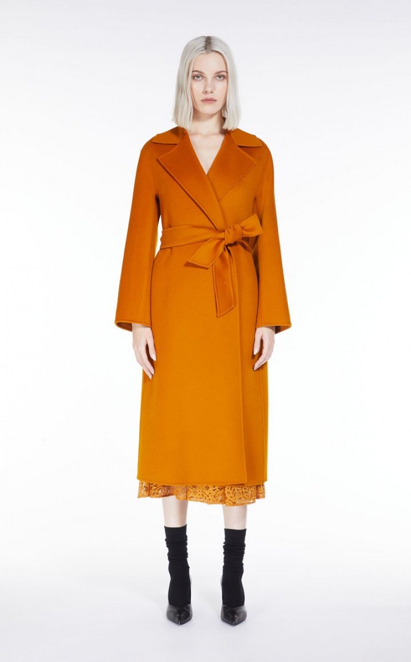 MaxMara Wool And Cashmere Robe Coats CARAMEL | MMR593869