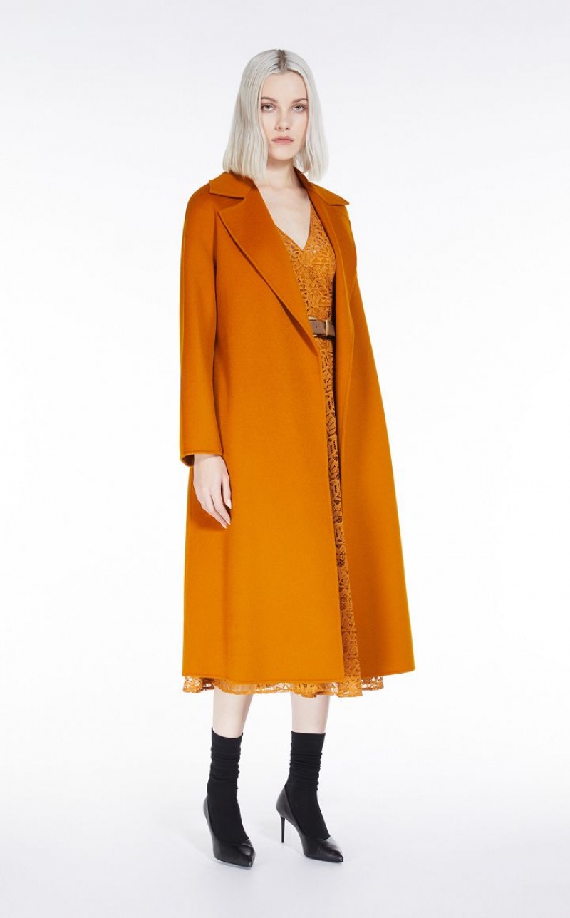 MaxMara Wool And Cashmere Robe Coats CARAMEL | MMR593869