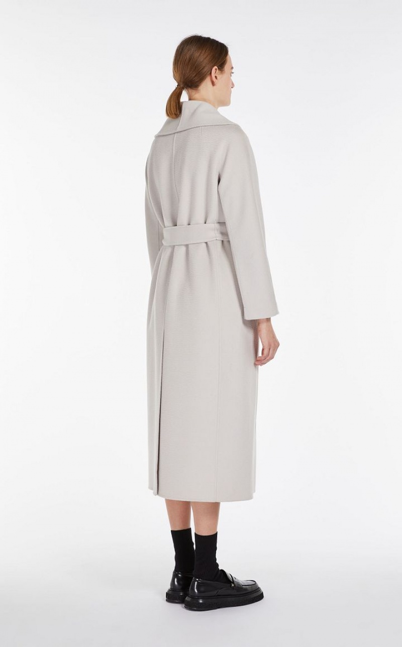 MaxMara Wool And Cashmere Robe Coats ECRU | MMR593853