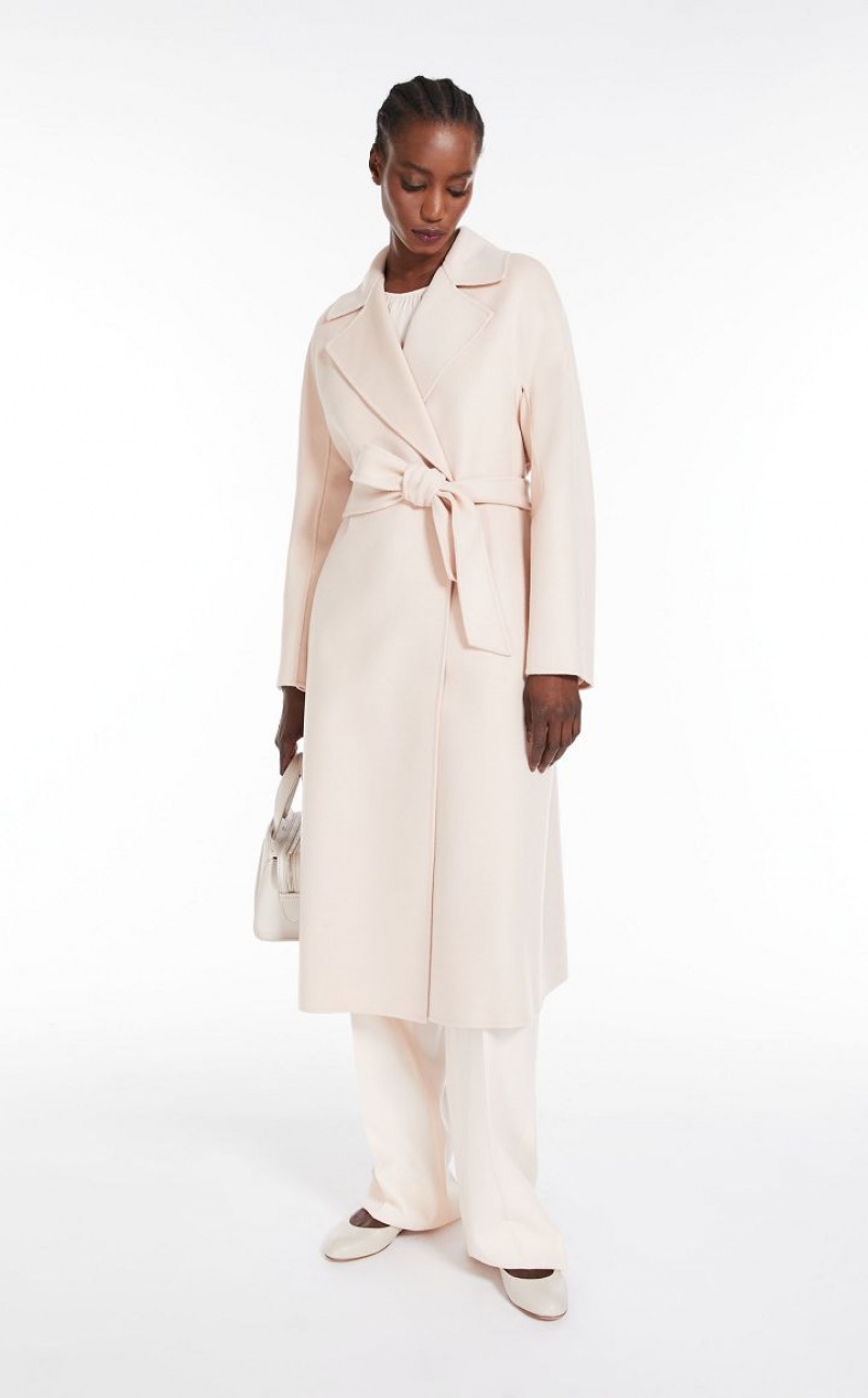 MaxMara Wool And Cashmere Robe Coats POWDER | MMR593884