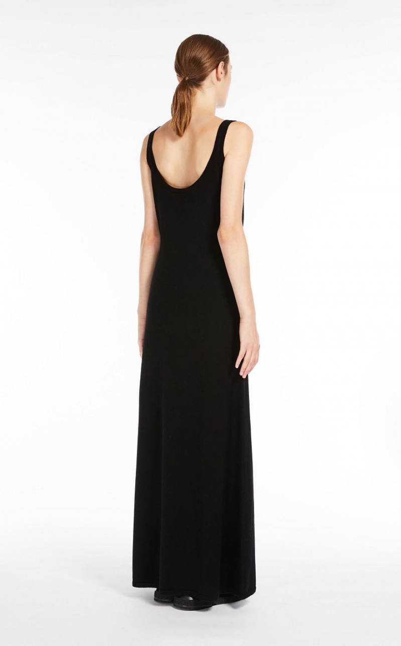 MaxMara Wool And Cashmere Slip Dresses BLACK | MMR593297