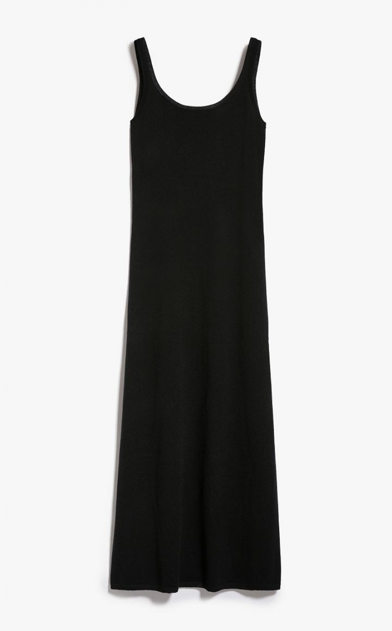 MaxMara Wool And Cashmere Slip Dresses BLACK | MMR593297