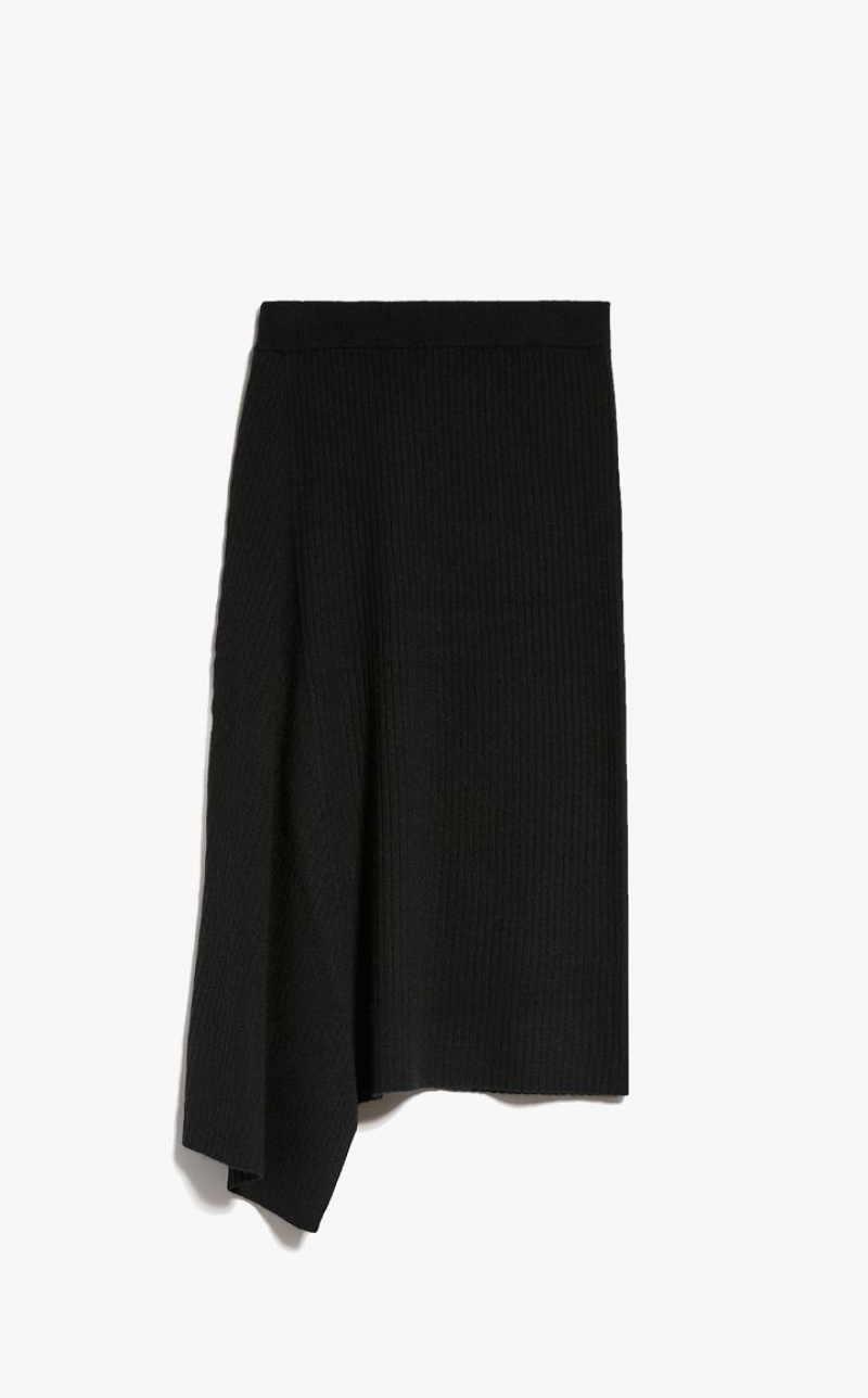 MaxMara Wool And Cashmere Yarn Skirts BLACK | MMR593694