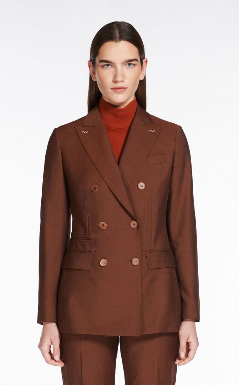 MaxMara Wool And Mohair Blazers TOBACCO | MMR594027