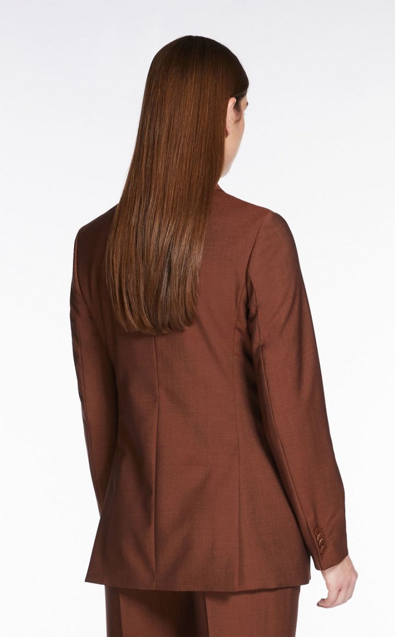 MaxMara Wool And Mohair Blazers TOBACCO | MMR594027