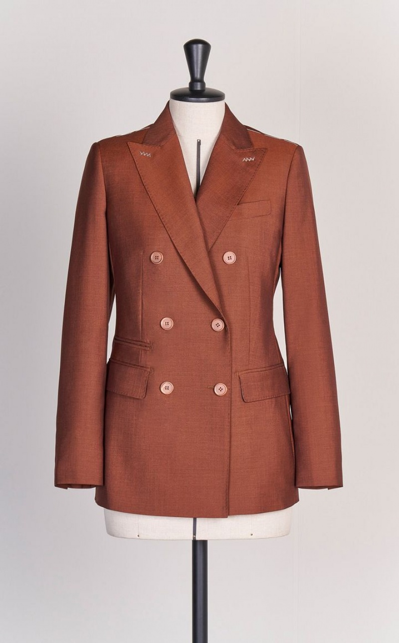 MaxMara Wool And Mohair Blazers TOBACCO | MMR594027