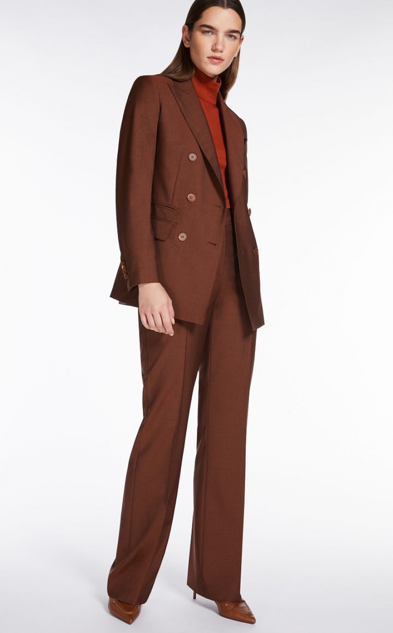 MaxMara Wool And Mohair Blazers TOBACCO | MMR594027