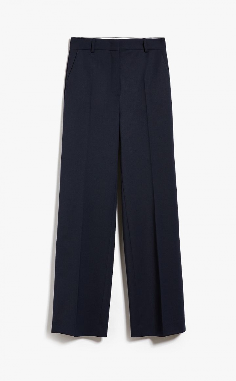 MaxMara Wool And Technical Fabric Trousers ULTRAMARINE | MMR593811