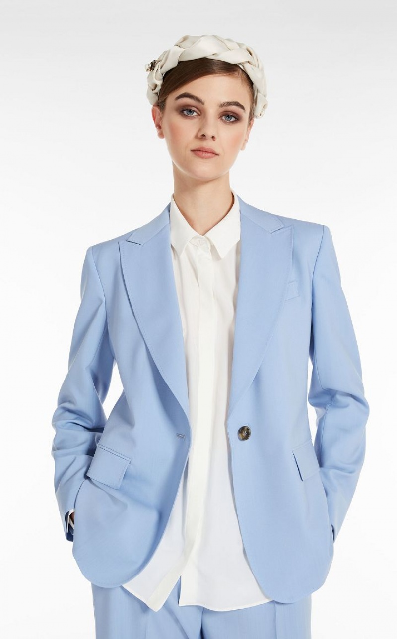 MaxMara Wool Blazers LIGHT BLUE | MMR594066