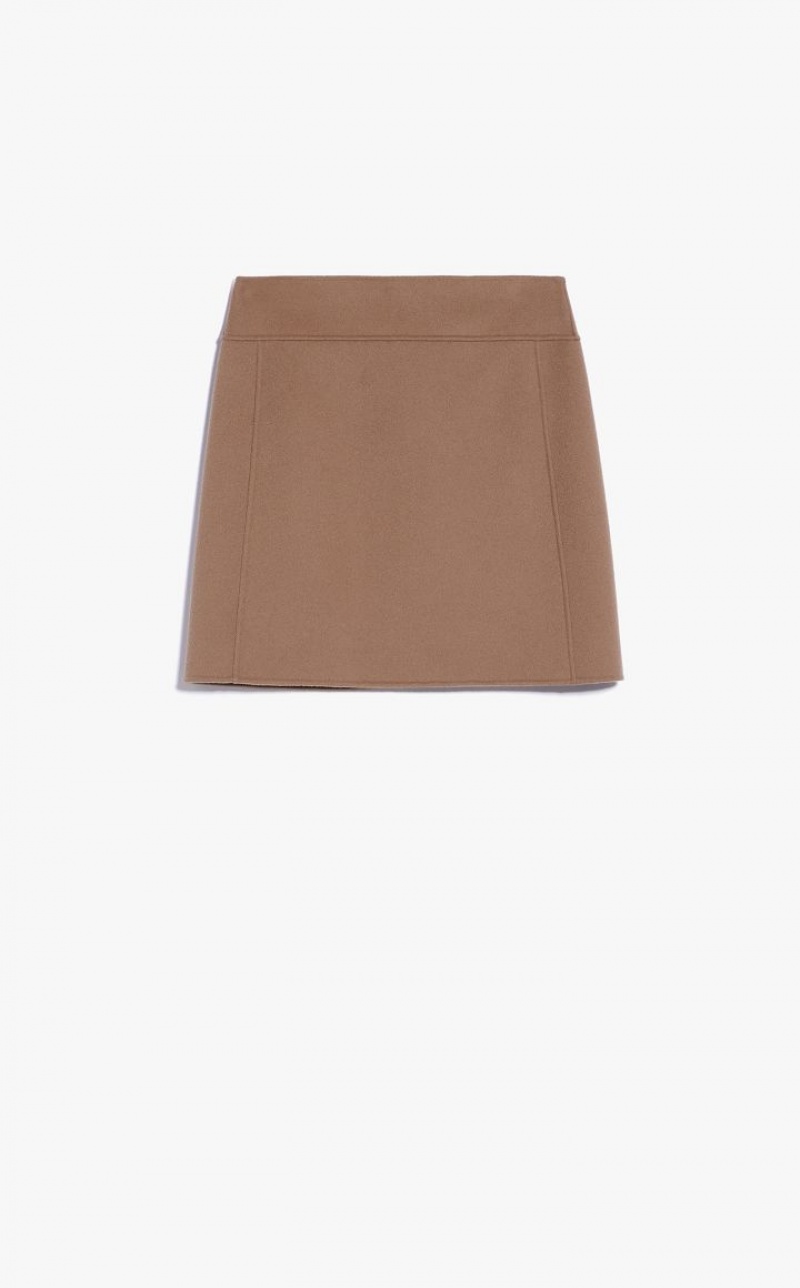 MaxMara Wool Bodycon Skirts CAMEL | MMR593702