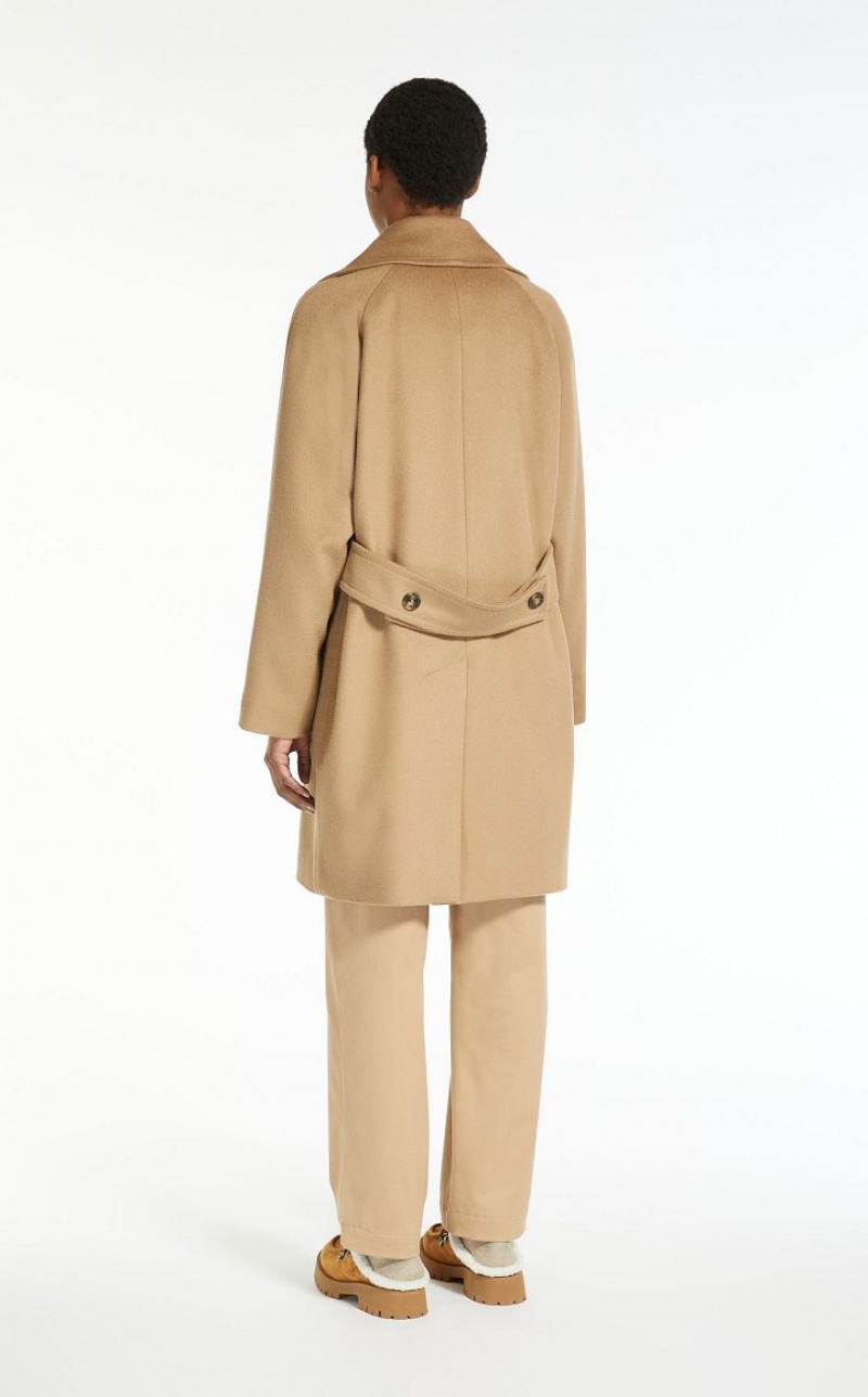 MaxMara Wool Broadcloth Coats CAMEL | MMR593860