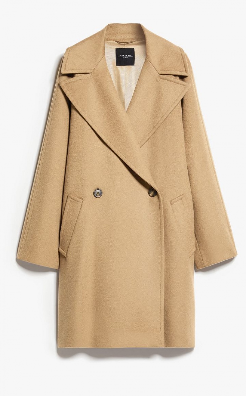 MaxMara Wool Broadcloth Coats CAMEL | MMR593860