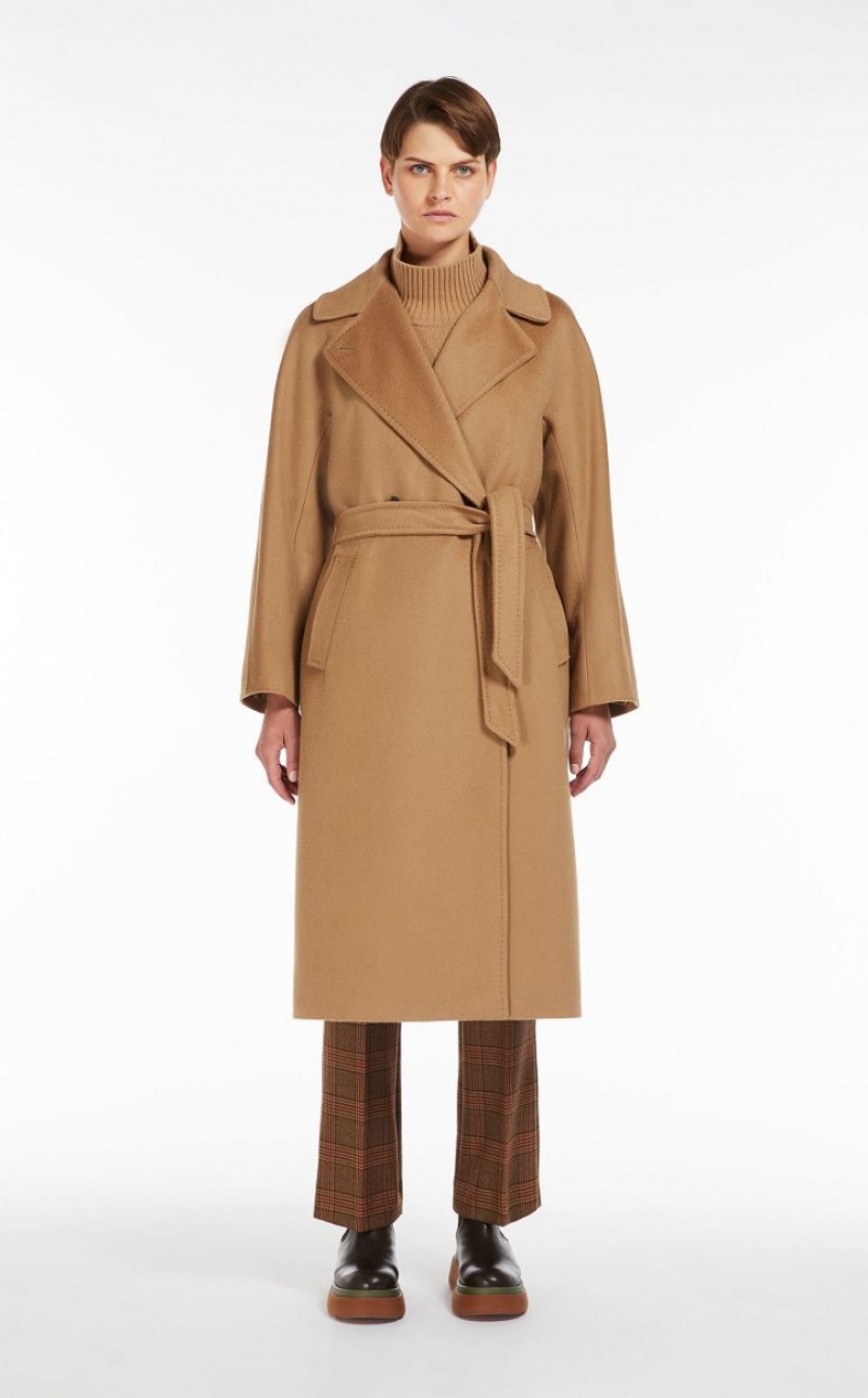 MaxMara Wool Broadcloth Coats CAMEL | MMR593914