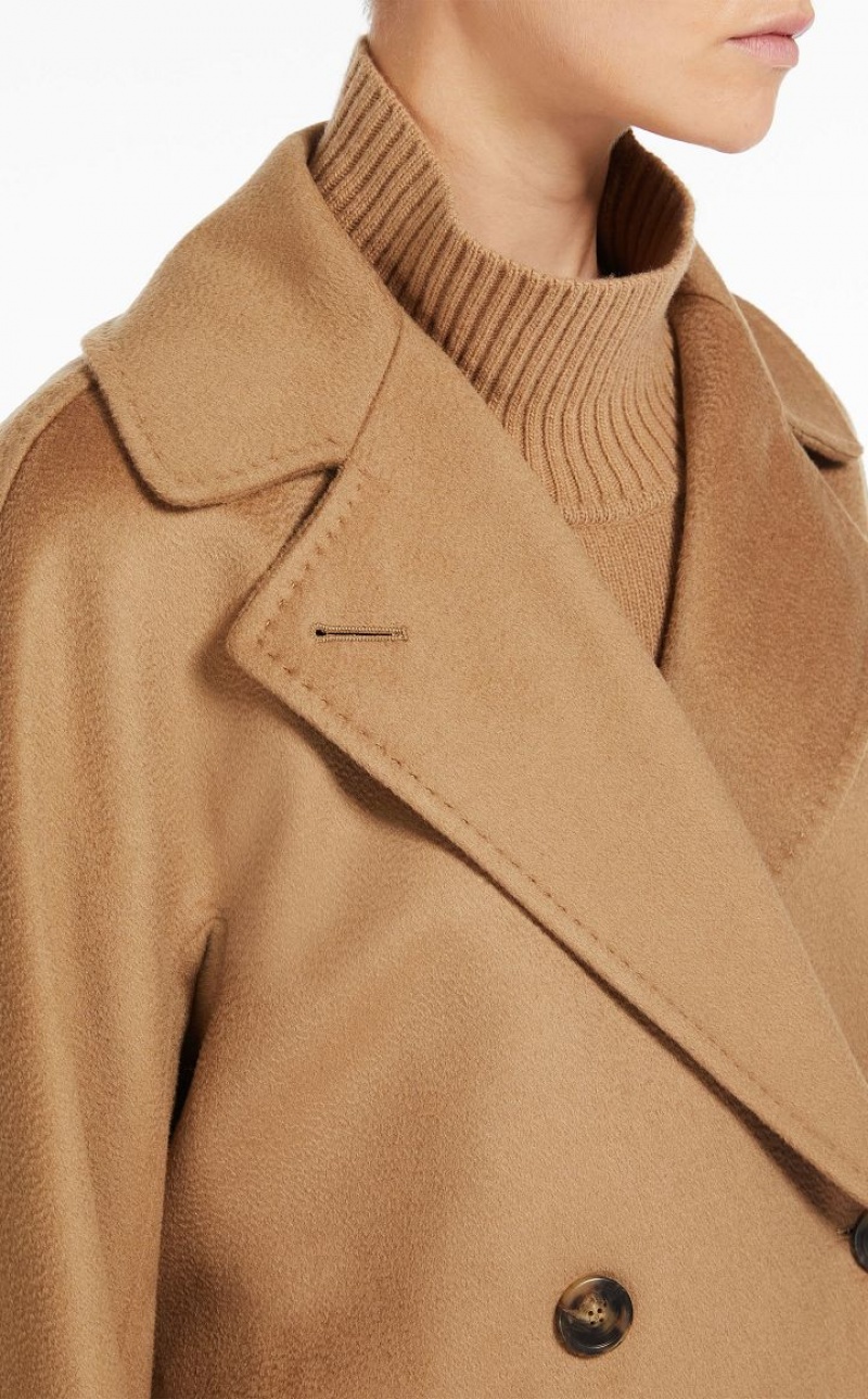 MaxMara Wool Broadcloth Coats CAMEL | MMR593914