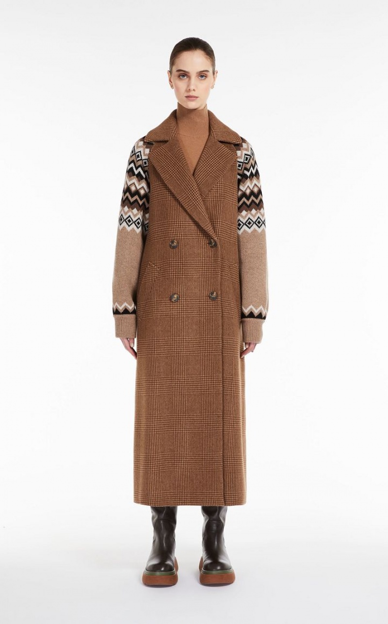 MaxMara Wool Broadcloth Coats CARAMEL | MMR593905