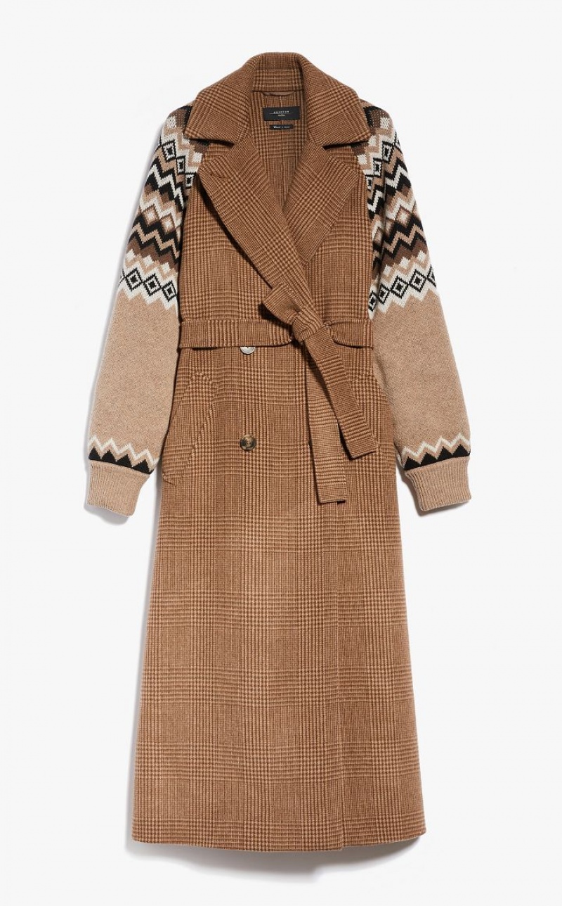 MaxMara Wool Broadcloth Coats CARAMEL | MMR593905