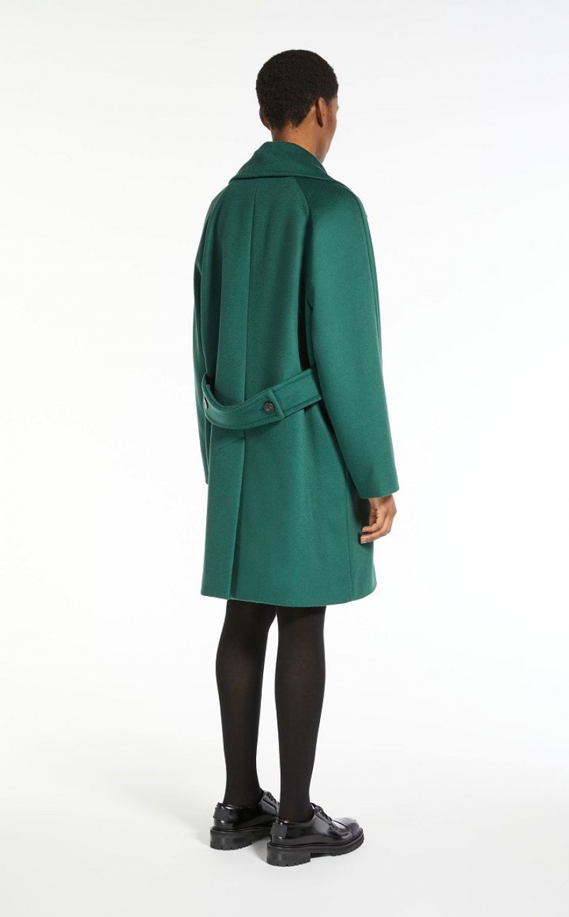 MaxMara Wool Broadcloth Coats GREEN | MMR593919