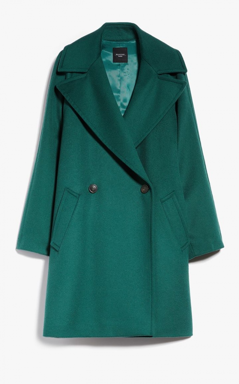 MaxMara Wool Broadcloth Coats GREEN | MMR593919