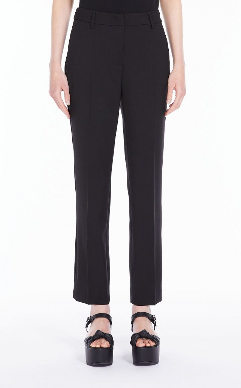 MaxMara Wool Cigarette-cut Suit BLACK | MMR593510