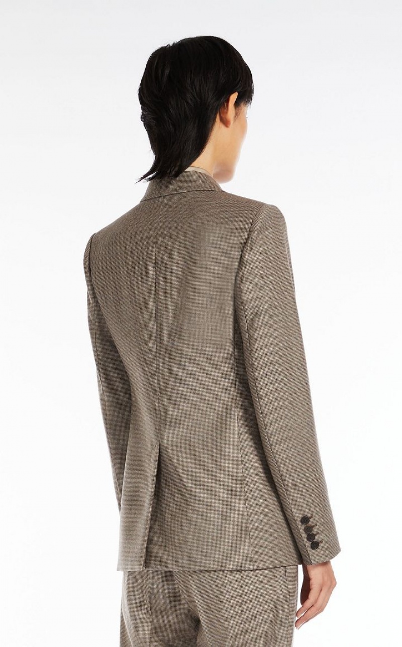 MaxMara Wool Flannel Blazers BEIGE | MMR594059