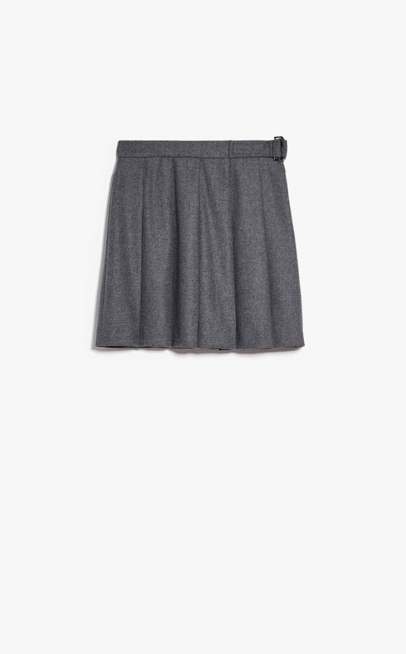 MaxMara Wool Flannel Skirts MEDIUM GREY | MMR593731