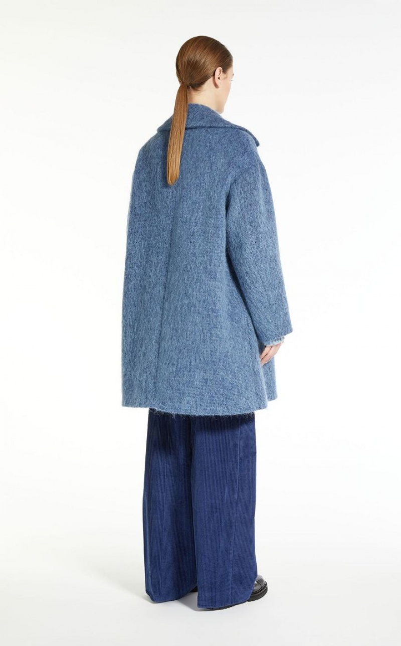 MaxMara Wool, Mohair And Alpaca Coats CHINA BLUE | MMR593918