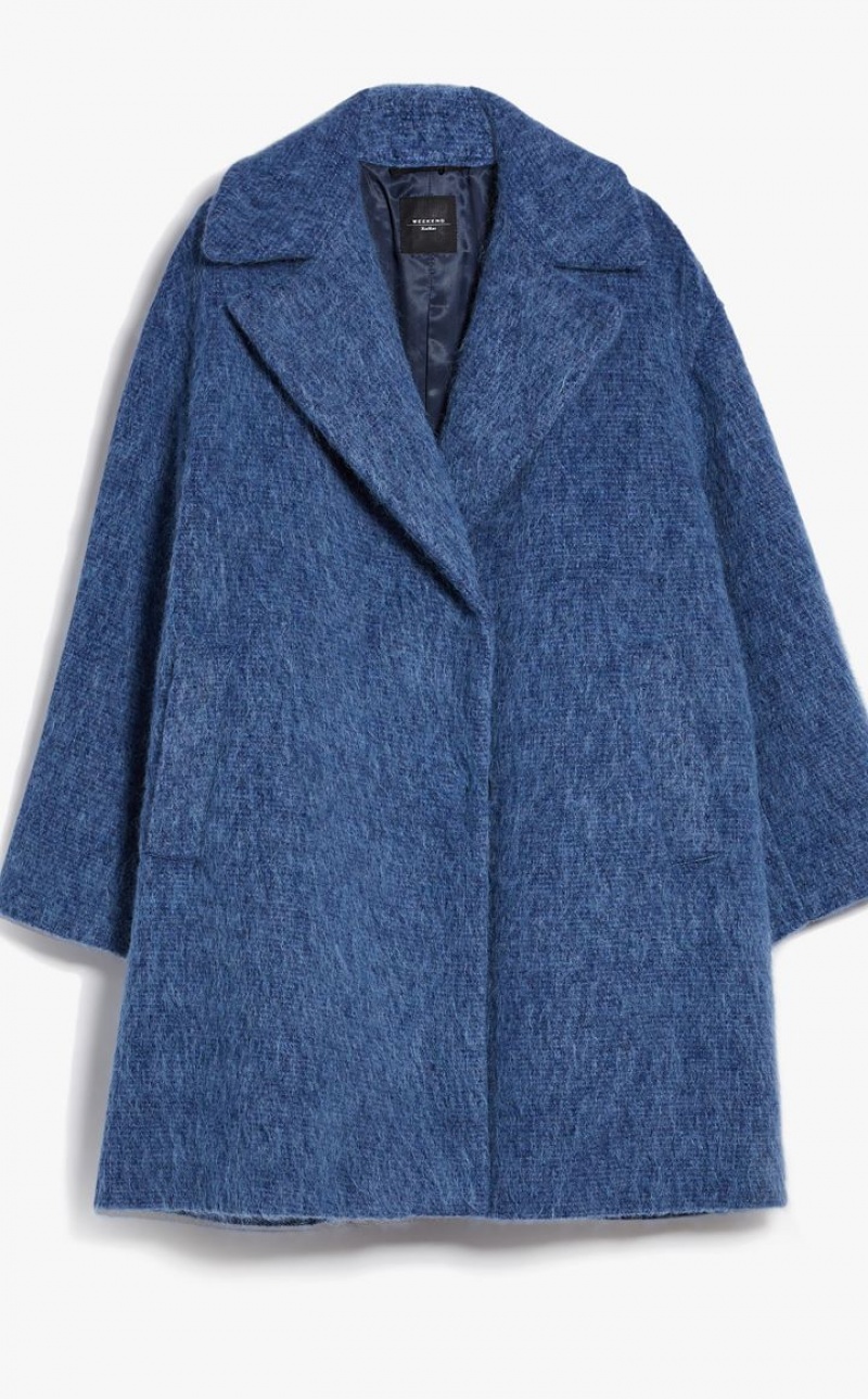 MaxMara Wool, Mohair And Alpaca Coats CHINA BLUE | MMR593918