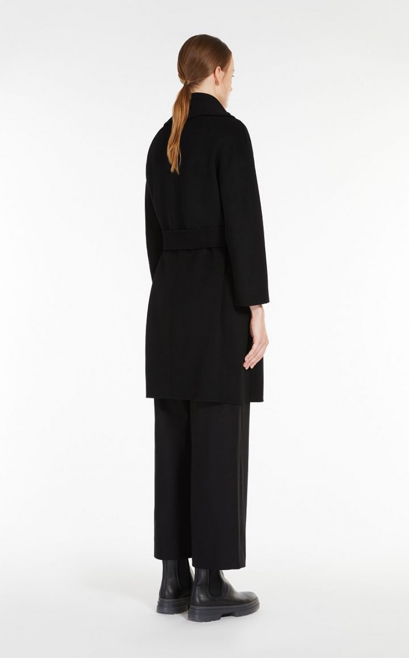 MaxMara Wool Robe Coats BLACK | MMR593927